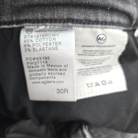 AG Ex Boyfriend Slouchy Slim Jeans in Black Roadway - Picture 14 of 14